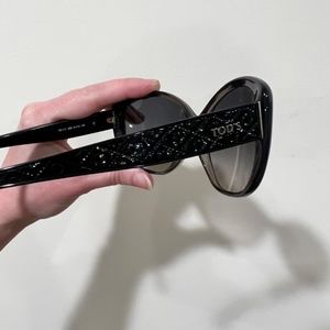Tod's Oversized Sunglasses in Black with Embossed detail on temples